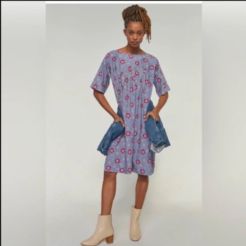 Carleen by Anthropologie Floral Tunic Dress XL Mumu